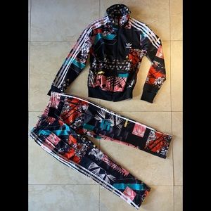 Adidas Firebird Print Tracksuit Small